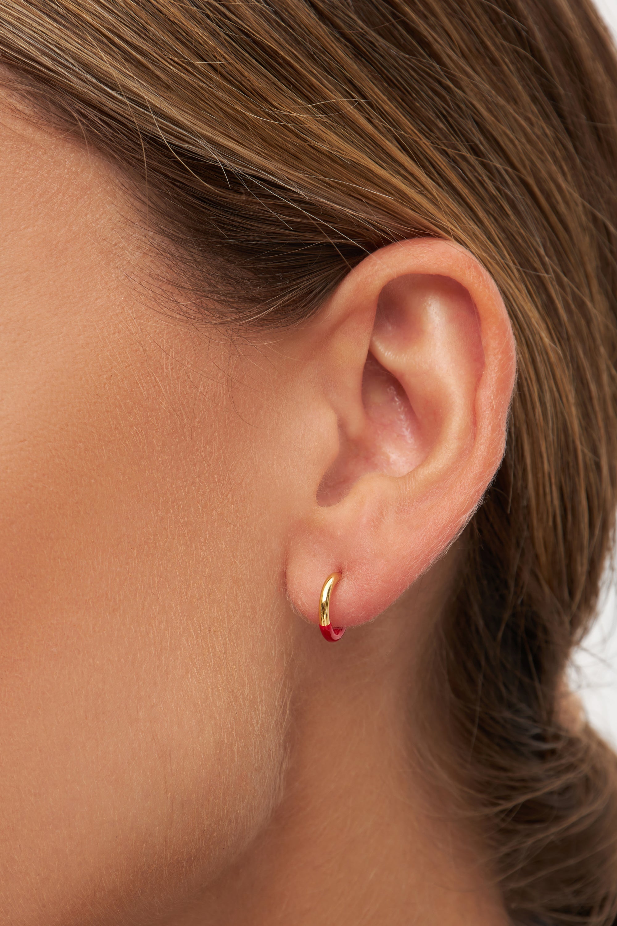 Color Half Dip hoop - Passion Red